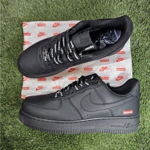 Black supreme Airforce 1s
